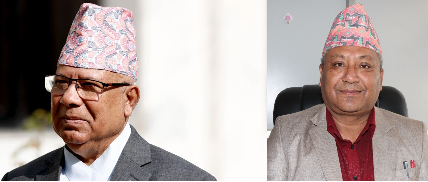 Former Prime Minister Madhav Kumar Nepal (left) and Suryabinayak Mayor Basudev Thapa (right), both named in the Patanjali land case.