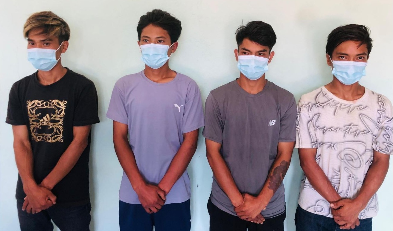Police escort suspects arrested in connection with the brutal murder of a young girl in Sindhupalchok, Nepal.
