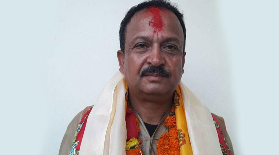 Suspended Nagarjun Mayor Mohan Bahadur Basnet leaving the special court after the bribery verdict