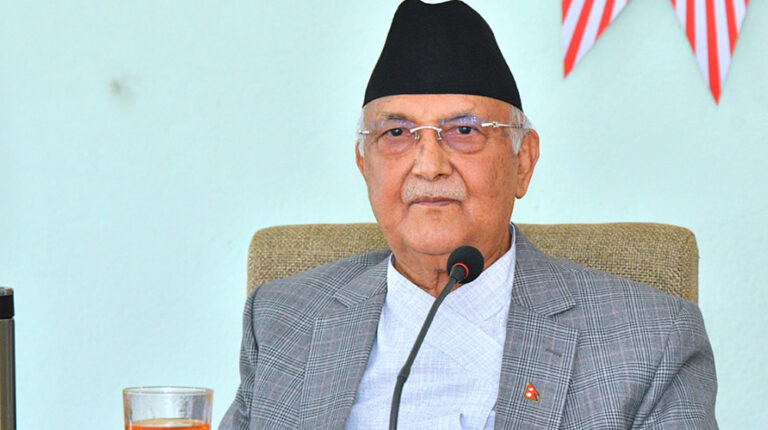 PM KP Sharma Oli responds to corruption allegations from Pushpa Kamal Dahal