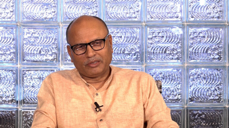 Nepal Sadbhavana Party Chairman Anil Kumar Jha speaking at a press event in Kathmandu