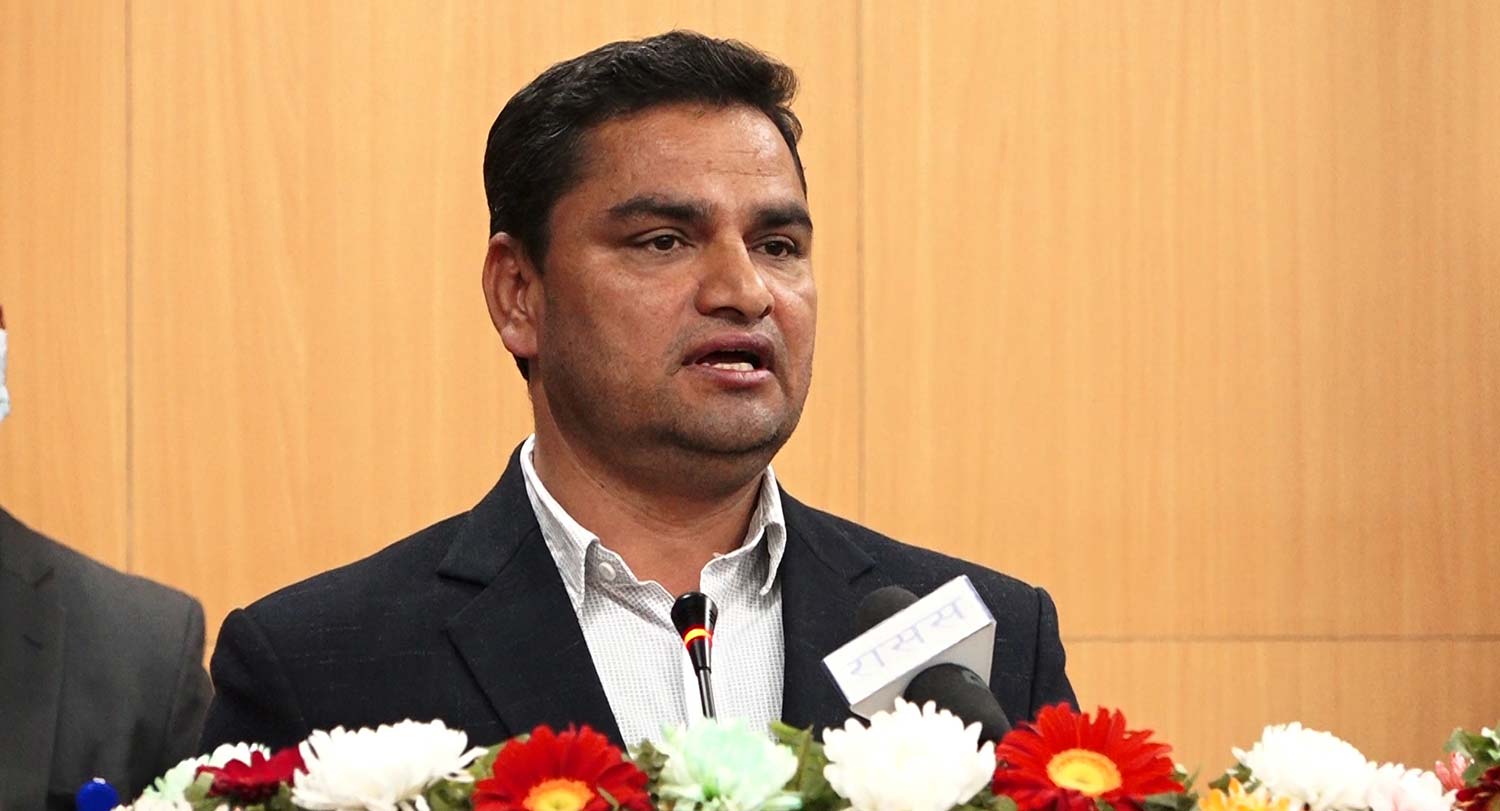 Health Minister Pradeep Poudel announces Ayurvedic Swarna Prashan drops for children in Nepal.
