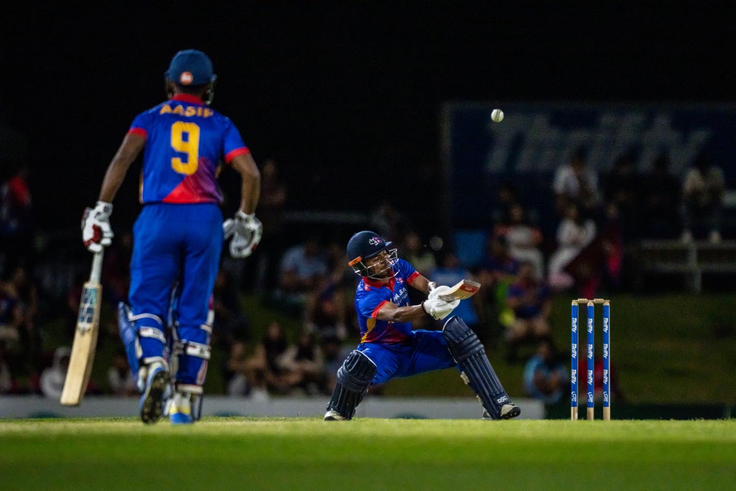 Nepal cricket players in action against Melbourne Stars Academy during Top End T20 Series in Darwin.