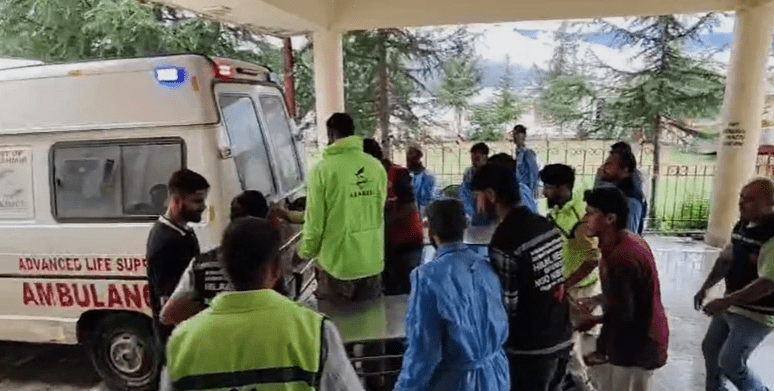 Rescue teams assist victims after a deadly cloudburst in Kishtwar, Jammu and Kashmir, that killed at least 45 people.