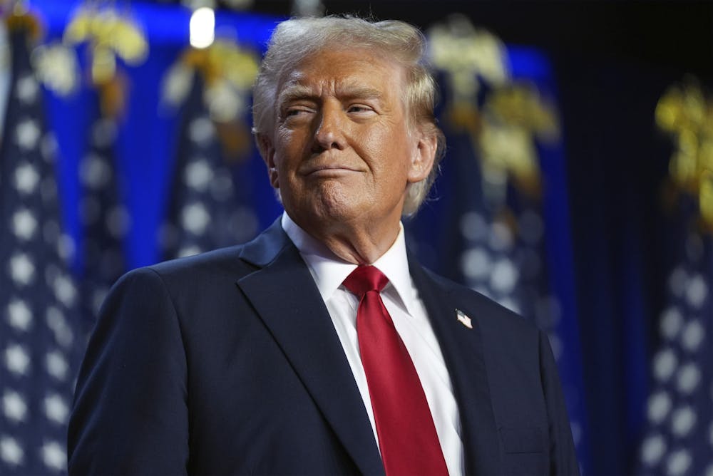 US President Donald Trump speaking to reporters amid rising trade tensions with India over new tariffs on Indian imports.