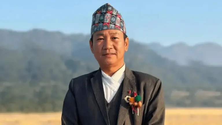 Harka Sampang speaking live on Facebook about executive presidency and political change in Nepal