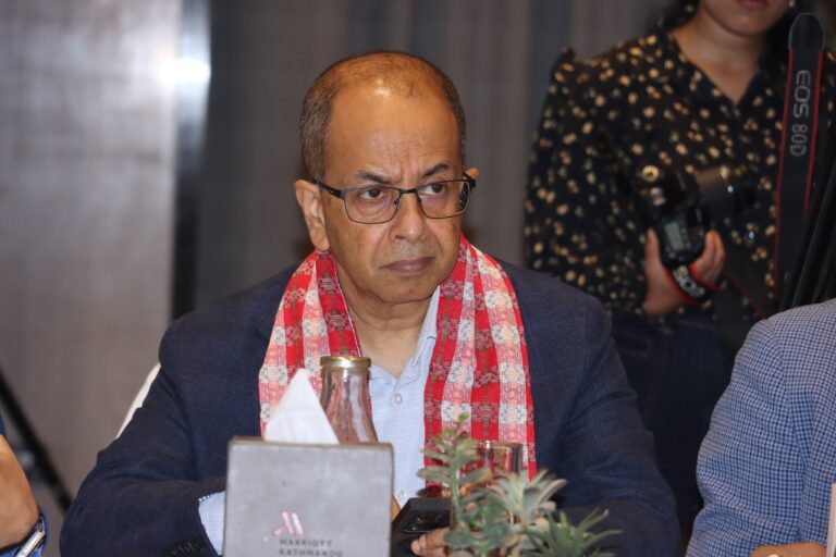 CNI President Birendra Raj Pandey addressing a discussion on Nepal’s economic recovery amid Gen-Z movement impacts.