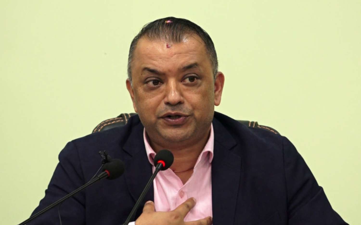 Nepali Congress leader Gagan Thapa delivers a video message apologizing for the September 8–9 incidents in Nepal