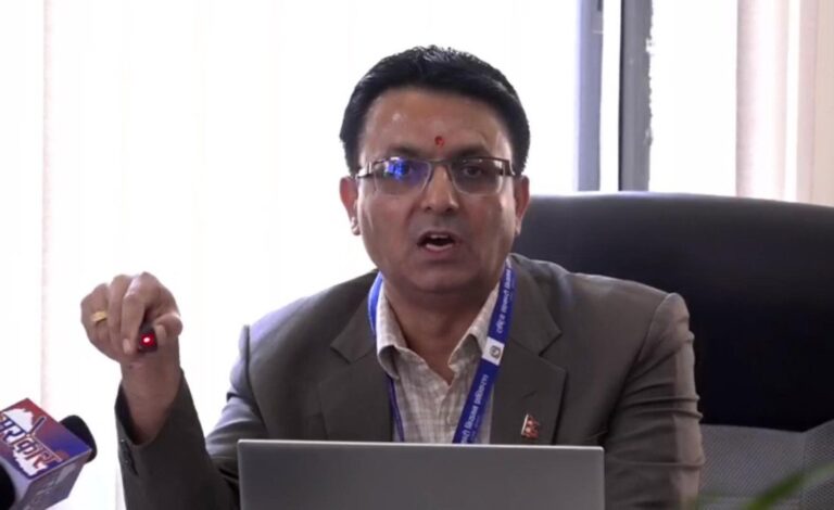 Executive Director Dr. Shesh Narayan Paudel announces a new software system for cooperative registration in Nepal.