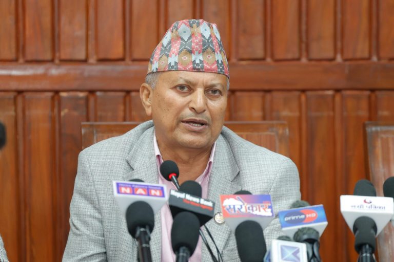 Former Minister Balram Adhikari under investigation by the CIAA in connection with the Kaski Lichhibari land bribery case.