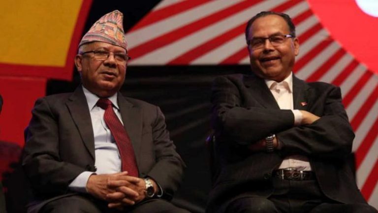 Jhalanath Khanal addressing party matters during a recent interview about party reorganization and unity discussions in Nepal.