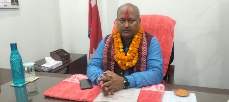 Chief Minister Satish Kumar Singh during a provincial assembly session in Janakpur as he faces a vote of confidence in Madhesh Province.