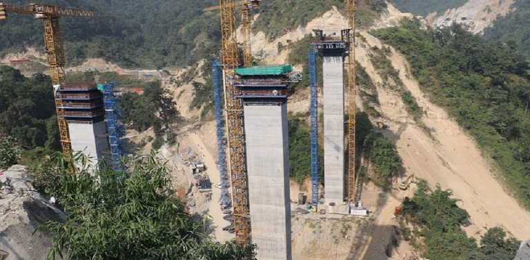 Nepali Army engineers working on the Kathmandu–Tarai Expressway construction site, part of Nepal’s strategic road network and national pride projects.