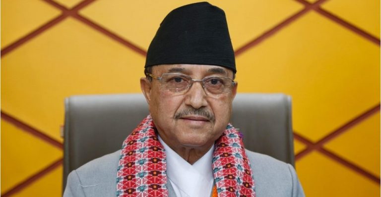 Acting Nepali Congress President Purna Bahadur Khadka during the Central Working Committee meeting in Kathmandu, discussing the special general convention demand.