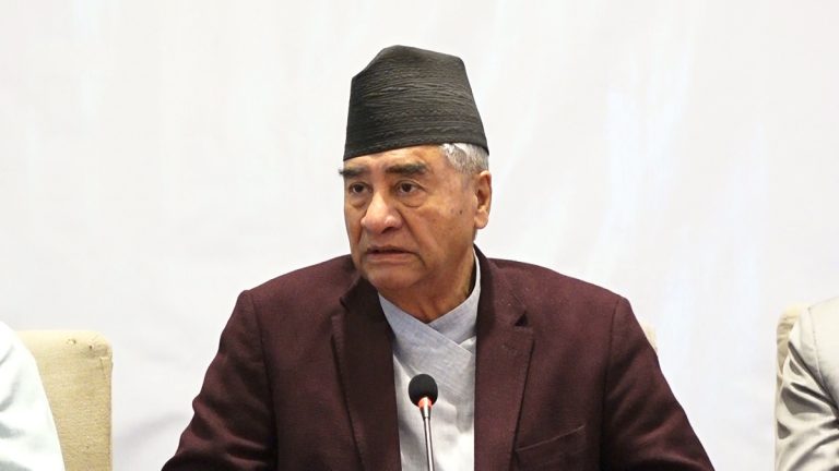 Sher Bahadur Deuba chairs the Nepali Congress Central Committee meeting in Sanepa amid internal debate over Mahadhiveshan.