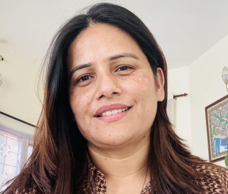 Usha Kiran Timalsina speaking during the CPN UML Central Committee meeting in Kathmandu, calling on KP Sharma Oli to step aside for party reform.