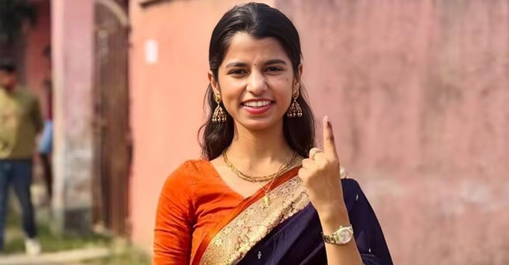 मिथिलाको स्वरबाट संसदसम्म: मैथिली ठाकुर बने २५ वर्षकी बिहारकी सबसे कम उमेरकी सांसद