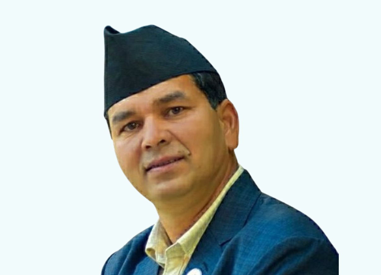 Prakash Rasaili Sanehi speaks during the Nepali Congress Central Working Committee meeting in Sanepa, announcing 72 percent membership renewal.