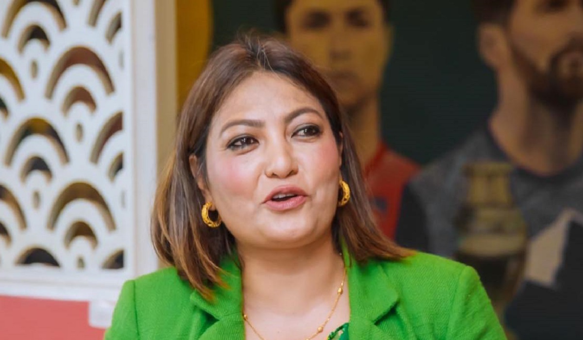 Former CPN-UML central committee member Navina Lama at a party event, following her narrow defeat in the party’s central committee election at the 11th General Convention.
