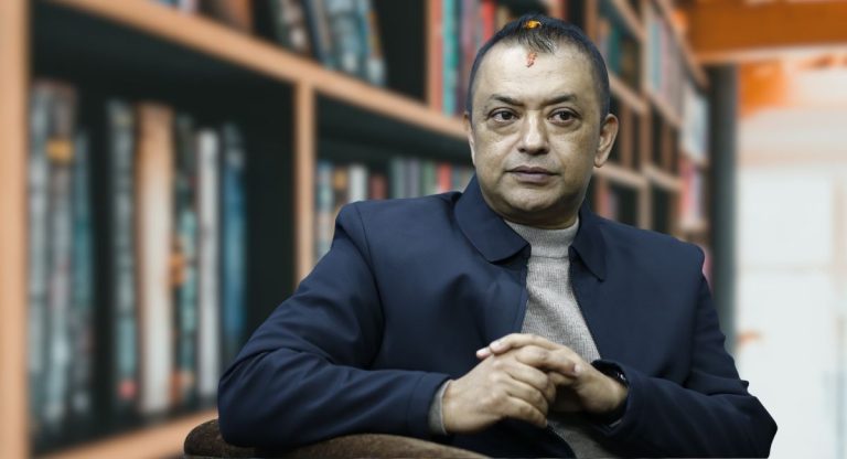 Nepali Congress General Secretary Gagan Thapa speaks during a discussion on the need for pre-election consensus between political parties and civic forces in Nepal.