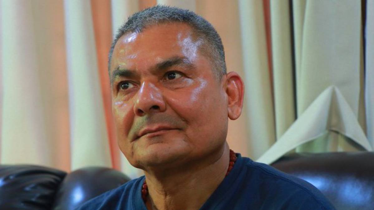 Durga Prasai being taken into police custody in Bhaktapur on a public peace charge