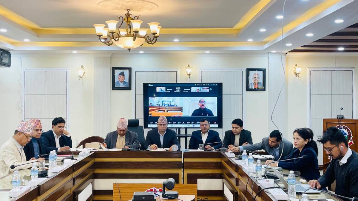 Nepal Home Ministry officials hold a virtual meeting with Chief District Officers from 77 districts to review security and administrative preparations for the House of Representatives election.