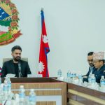 Balen Shah during cabinet meeting at Singha Durbar in Kathmandu with ministers present
