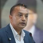 Gagan Thapa speaking at Nepali Congress event in Kathmandu while warning on unauthorized party activities