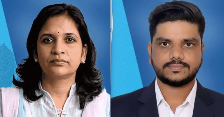 Gaurikumari Yadav and Ramji Yadav after being appointed Industry and Labour ministers in Nepal