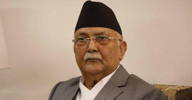 KP Sharma Oli in Kathmandu, file photo used as his gallbladder surgery continues at Tribhuvan Teaching Hospital