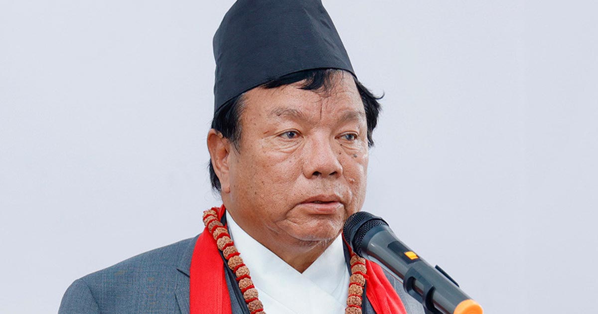 File photo of Mahabir Pun speaking at an event as demand grows to appoint him minister in Nepal