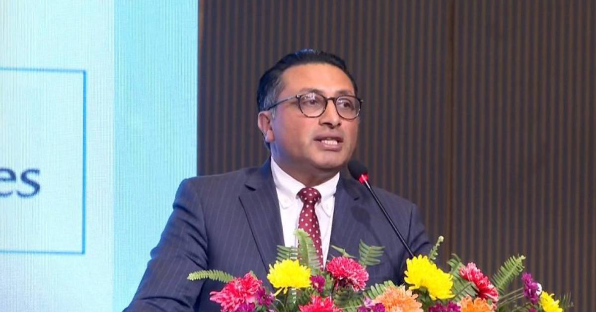 Nepal Finance Minister speaking at event on fuel allowance cut policy