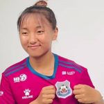 Nepal midfielder Priti Rai in club jersey after joining Cambodian Women’s League team