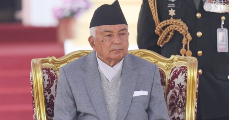 Ram Chandra Poudel in file photo as Nepal parliament session ends from Friday midnight under constitutional provision