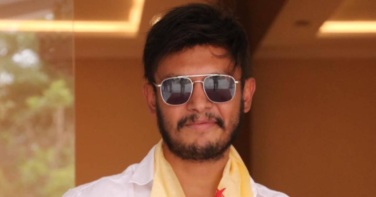 Nepali actor Sagar Lamsal wearing sunglasses during rape allegation controversy