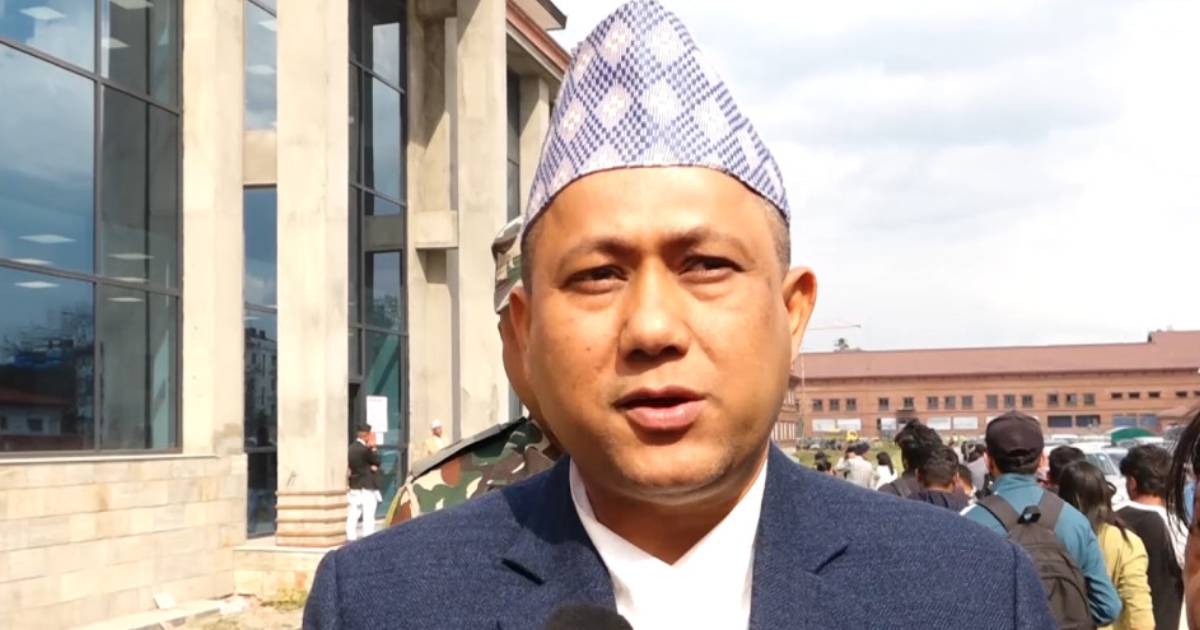 Foreign Minister Shishir Khanal addressing media on Middle East conflict impact on Nepal