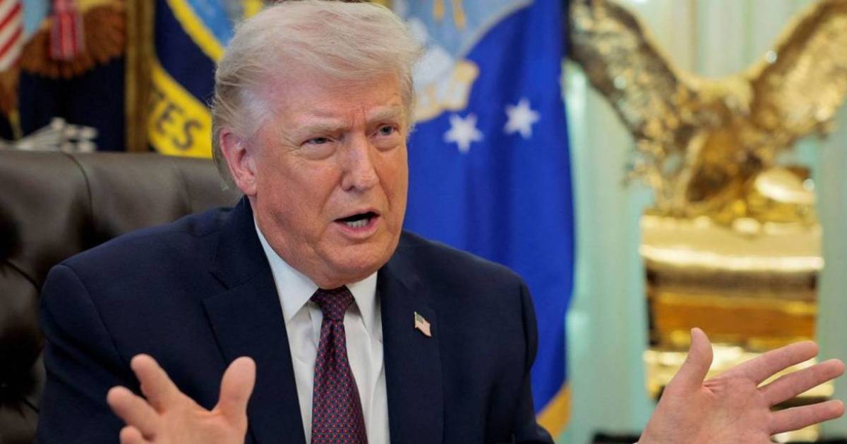 Donald Trump speaks during an interview as he warns China against supporting Iran amid rising tensions