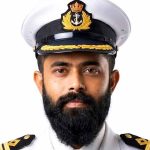 Amrit Jha in maritime captain uniform before detention in Iran
