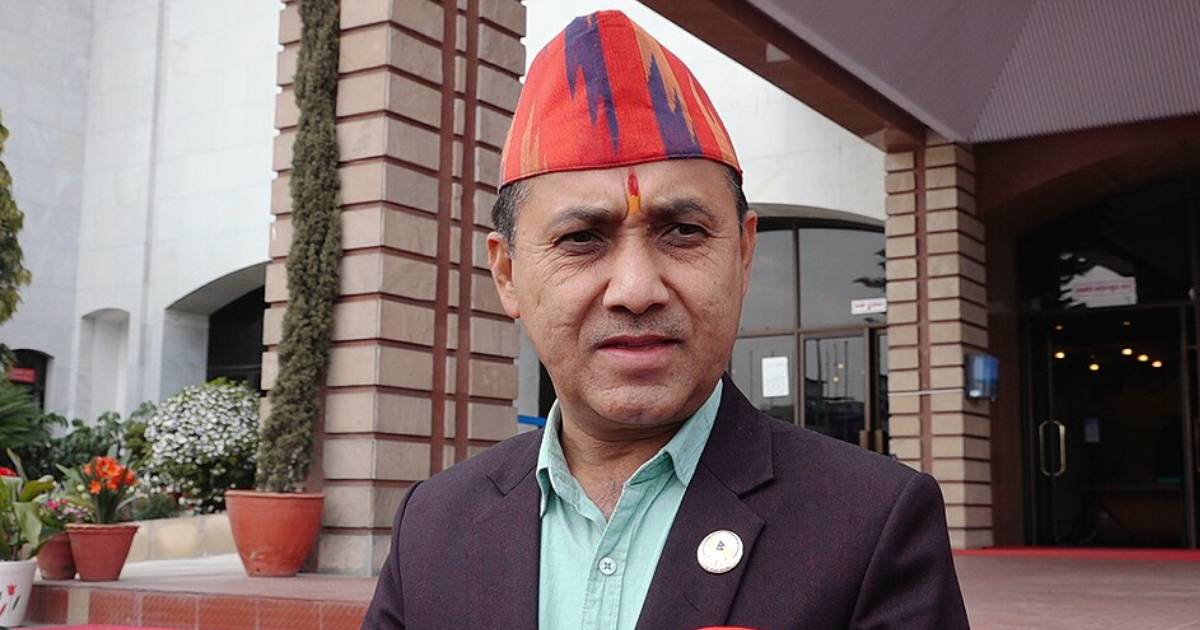 Bishwa Prakash Sharma speaking during a public appearance in this file photo