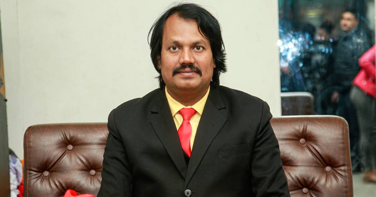 CK Raut seated in a formal setting during Janamat Party internal dispute over Madhes government support