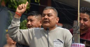 File photo of Durga Prasai speaking at a public event