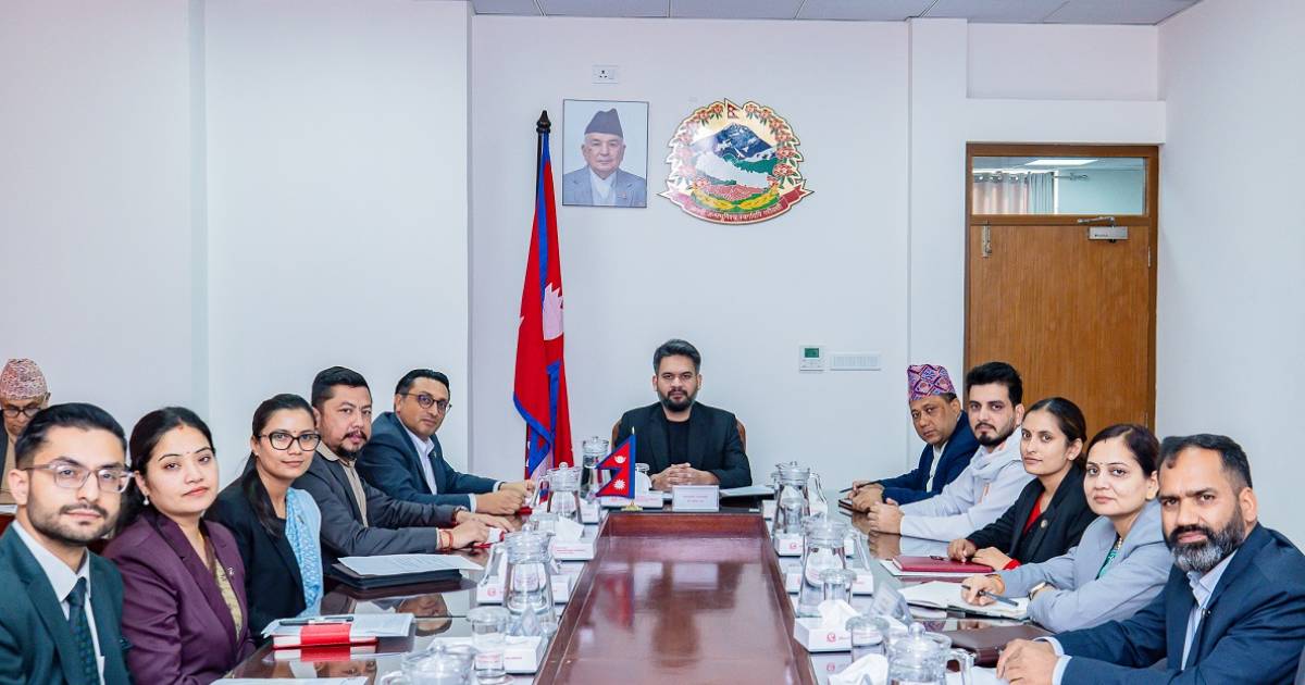 Cabinet members meeting at Singha Durbar to recommend Federal Parliament session