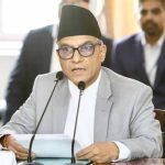 Manoj Kumar Sharma speaks during a parliamentary hearing committee meeting