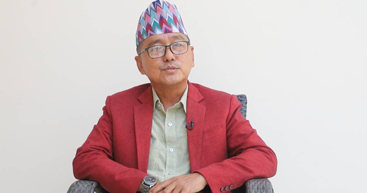 RPP Chairman Rajendra Prasad Lingden during a party-related discussion in a file photo