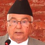 President Ram Chandra Paudel speaking during a public address in Kathmandu