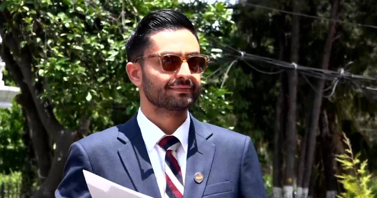 Minister Sasmit Pokharel speaking about the recommendation of Manoj Kumar Sharma for Chief Justice