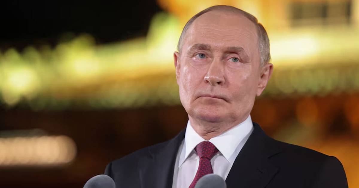 Russian President Vladimir Putin speaking during a public appearance amid Russia-Ukraine war discussions