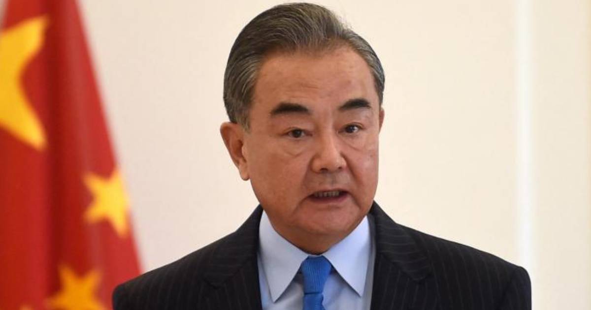 Chinese Foreign Minister Wang Yi speaks during talks related to Iran-US tensions in Beijing