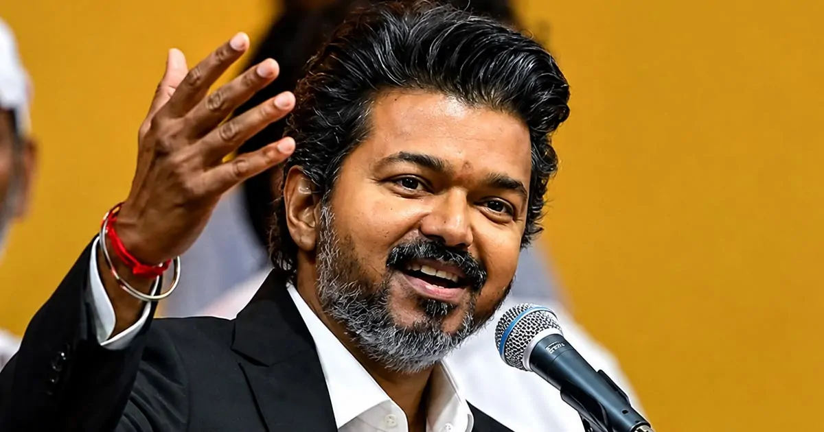 Joseph Vijay during a public speech