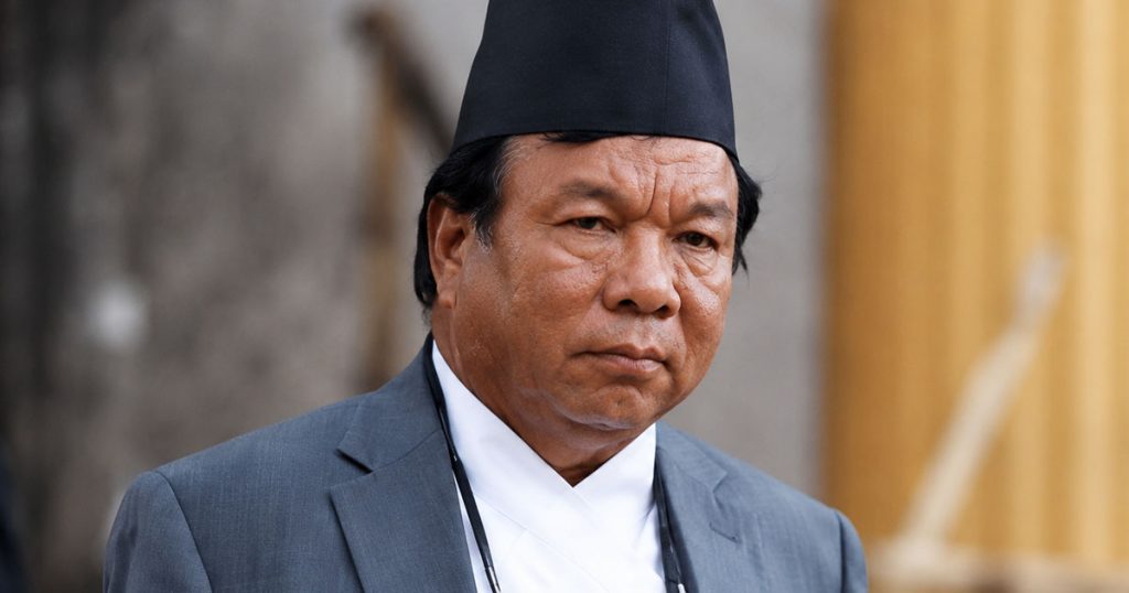 Mahabir Pun in formal attire after being sworn in as Nepal's Science and Innovation Minister